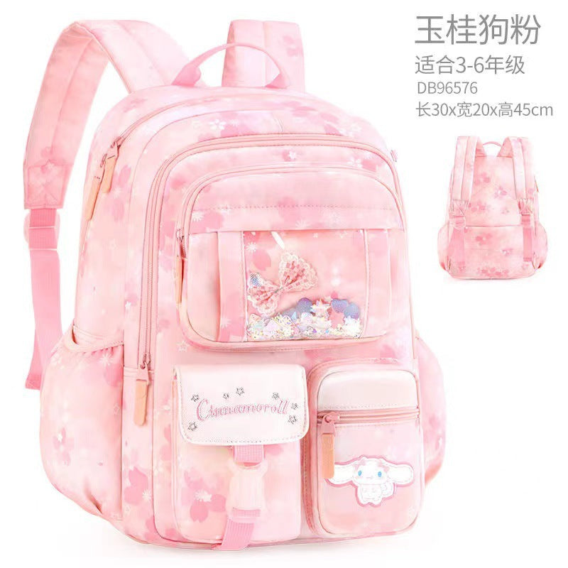 kuromi elementary school student schoolbag for girls wholesale kids large capacity backpack lightweight first, second, third to sixth storage
