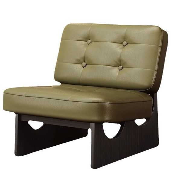 Modern minimalist balcony sofa chair, designer solid wood living room single chair, cat-scratch resistant leather electric high-back light luxury