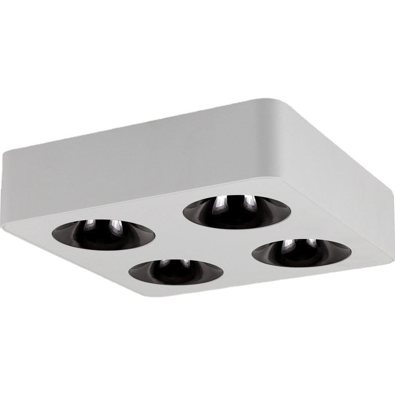 Full spectrum four-headed square ultra-thin surface mounted spotlights simple living room without main light lighting deep anti-glare led gall light
