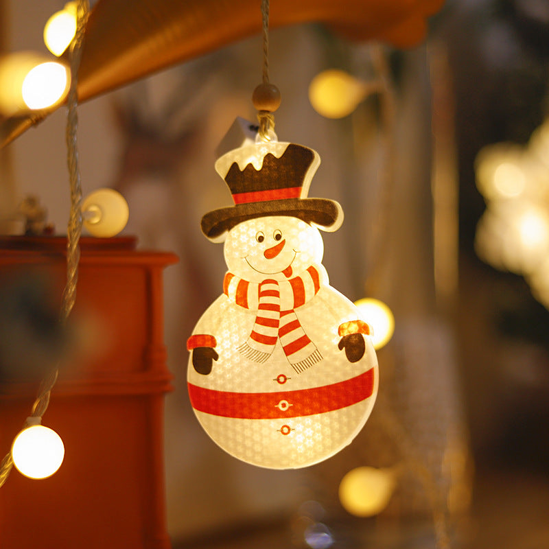 Customized Christmas lighting pendant string lights Christmas small ornaments Decorative lights Snowman Christmas tree modeling lights New light strings