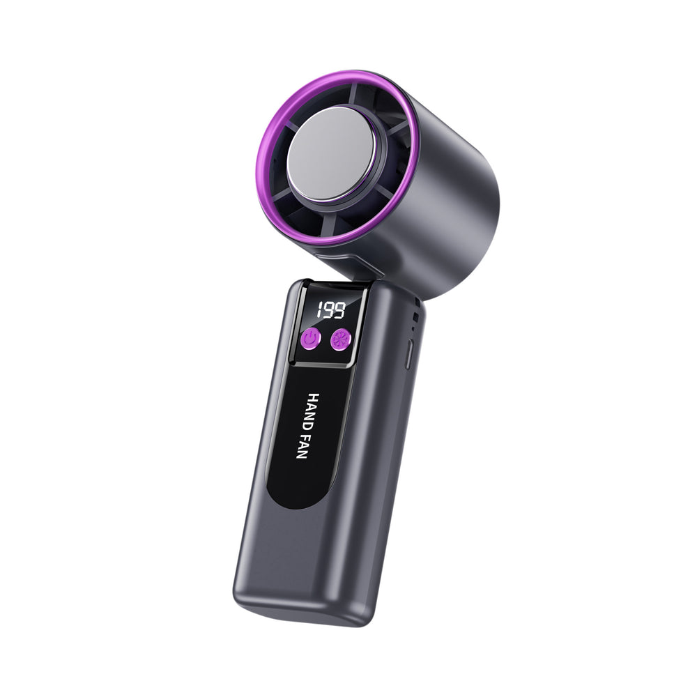new ice-cooling high-speed fan, semiconductor refrigeration handheld fan, portable rechargeable foldable mini fan