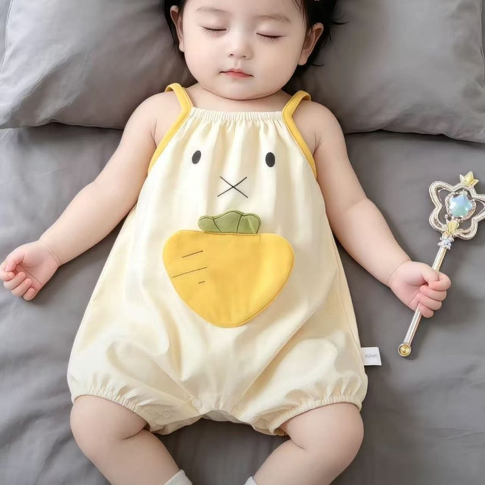 Newborn & infant summer sleeveless romper - cute & stylish baby jumpsuit for lounging & outings