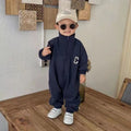 Baby rompers autumn and winter korean style baby clothes stylish fleece-lined super cute baby boy outerwear infant and toddler sweatshirt outing clothes