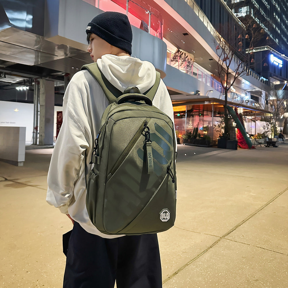Trendy and cool backpack for college students, stylish casual backpack with letter design, large capacity, suitable for elementary, middle, and high school students, unisex
