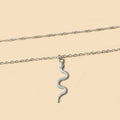 Multi-layered snake-shaped necklace wholesale european and american cross-border jewelry pendant easiest for matchniche style alloy women's clavicle chain snake-shaped chain