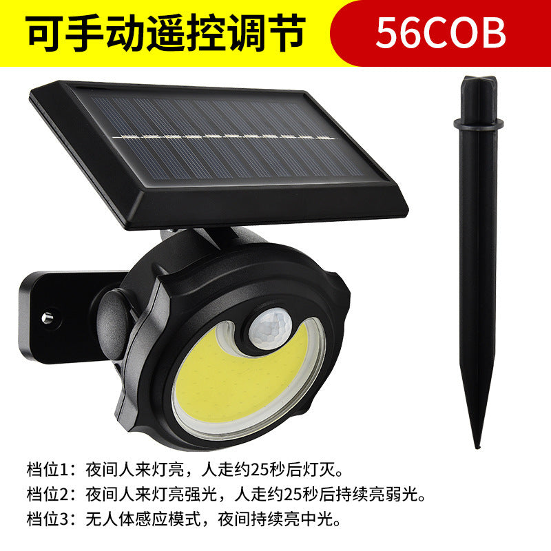 2021 new solar wall lamp, human body induction outdoor garden lamp, household wall waterproof lighting, small street lamp