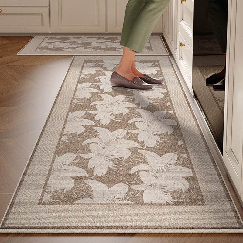 Kitchen floor mat non-slip oil-proof waterproof wipeable no-wash stain-resistant  new special carpet no-wash foot mat