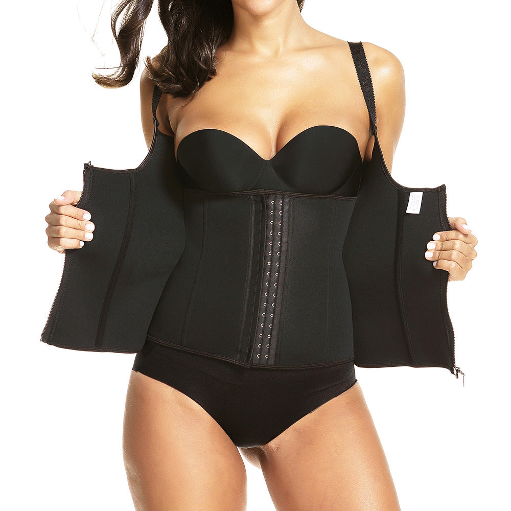 Sweat-inducing tummy control shaping tank top - workout sweat top - neoprene body shaper - corset top - fishbone top