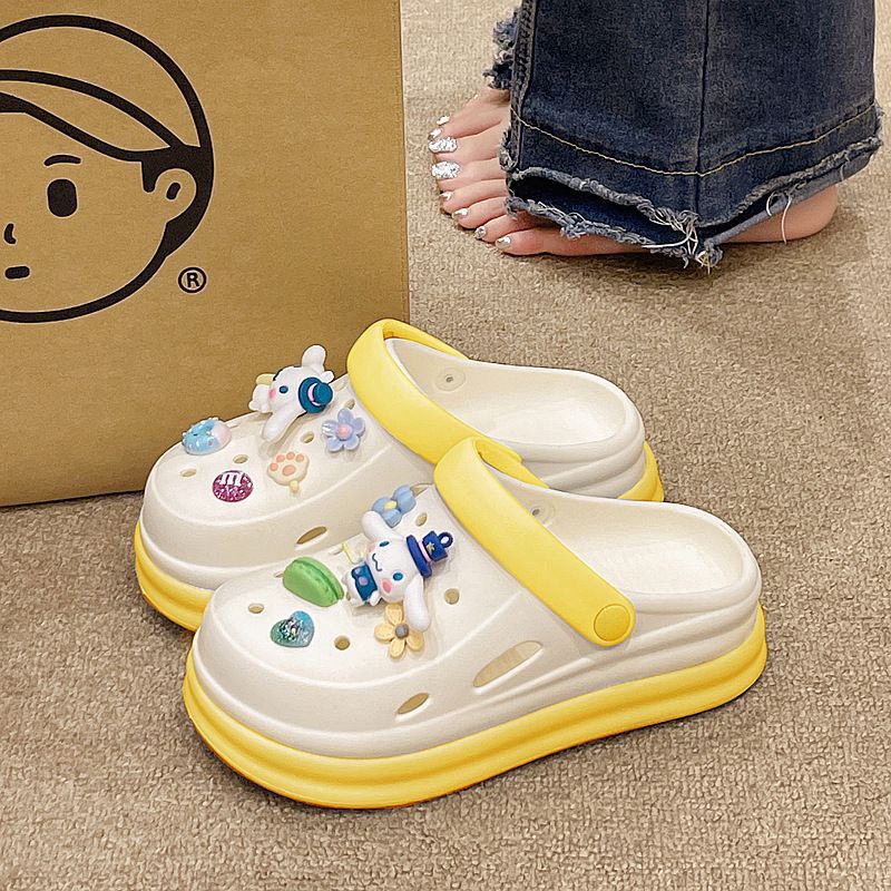 2025 summer new collection: closed-toe slides - trendy, platform, thick-soled, non-slip, wear-resistant clogs & sandals for outdoor wear