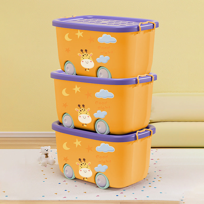 Large capacity kids' clothing storage bin - extra large organizer for baby toys, dolls, books, and more