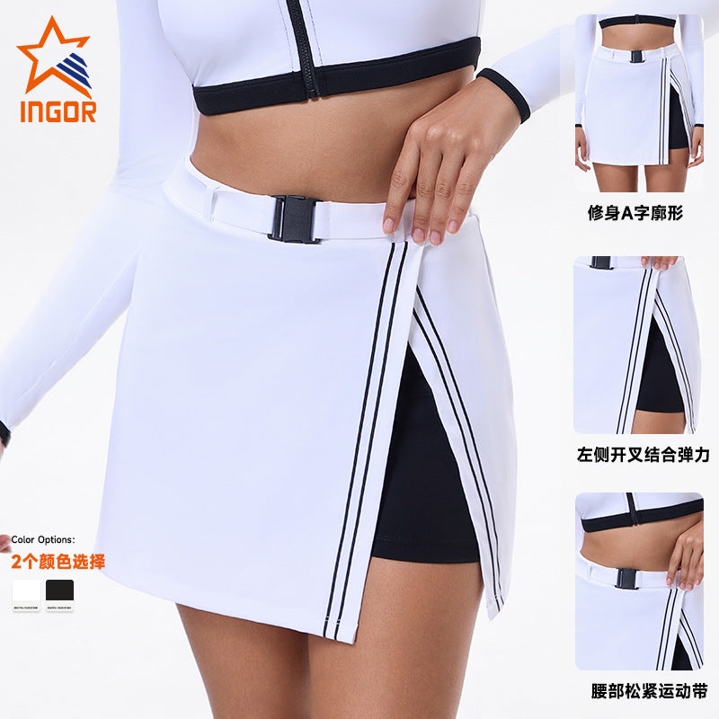 Summer running set for women with built-in bra pads - casual golf, yoga, and tennis skirt - breathable base layer activewear