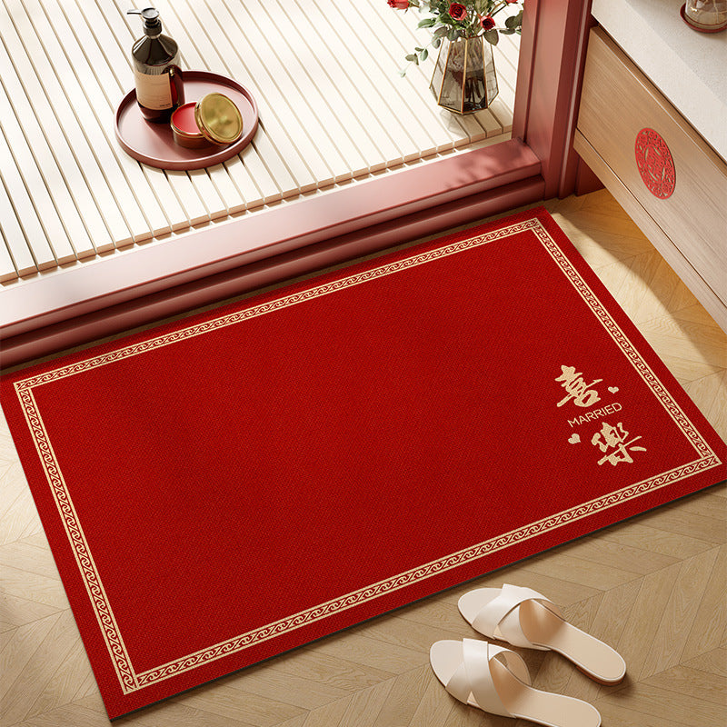 Non-slip foot mat wedding bathroom bathroom red absorbent mat diatom mud for home bathroom bathroom mat quick drying