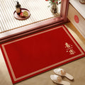 Non-slip foot mat wedding bathroom bathroom red absorbent mat diatom mud for home bathroom bathroom mat quick drying