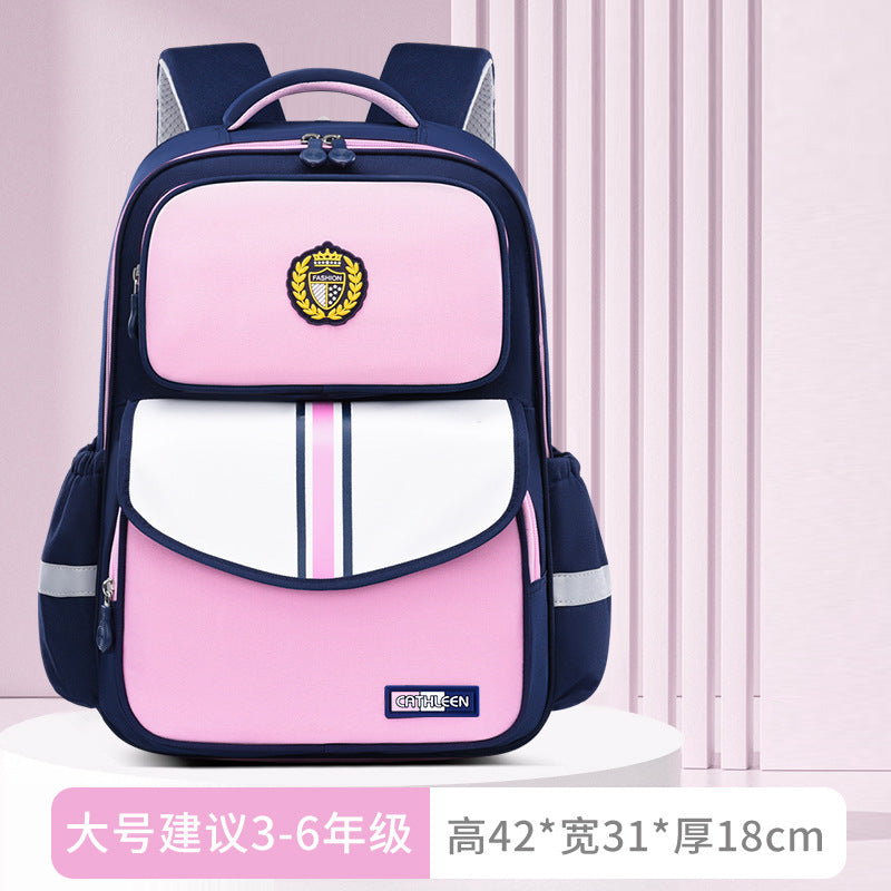 New primary school schoolbags for children in grades 3-6 to reduce the burden and wear-resistant Shaodong students  wholesale, light and cute