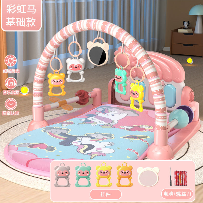 Baby foot pedal piano toy gym activity center - early education & developmental toy for baby boys & girls (0-3 years old) - bouncing & bouncing baby toy