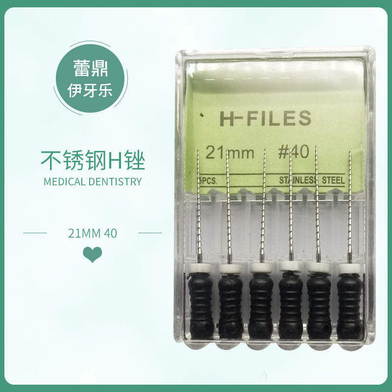 Dental H file K file Enlarged needle Root canal Stainless steel file Nickel titanium file R file One box of six boxed manometry needles Hand use
