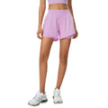 Summer quick-dry breathable women's sports shorts - faux two-piece, anti-exposure, high-waisted training yoga fitness hot pants d25052