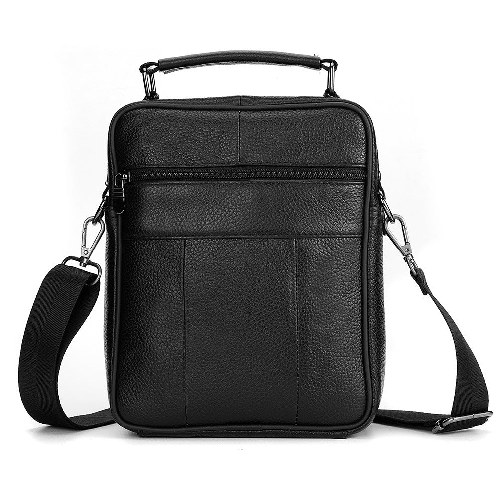 Cross-border wholesale business, genuine leather men's bags, first-layer cowhide shoulder bags, multi-functional men's messenger bags, men's handbags.