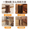 Solid wood stool for home stackable bench combination high round stool stacking stool restaurant stacking guest spare stool