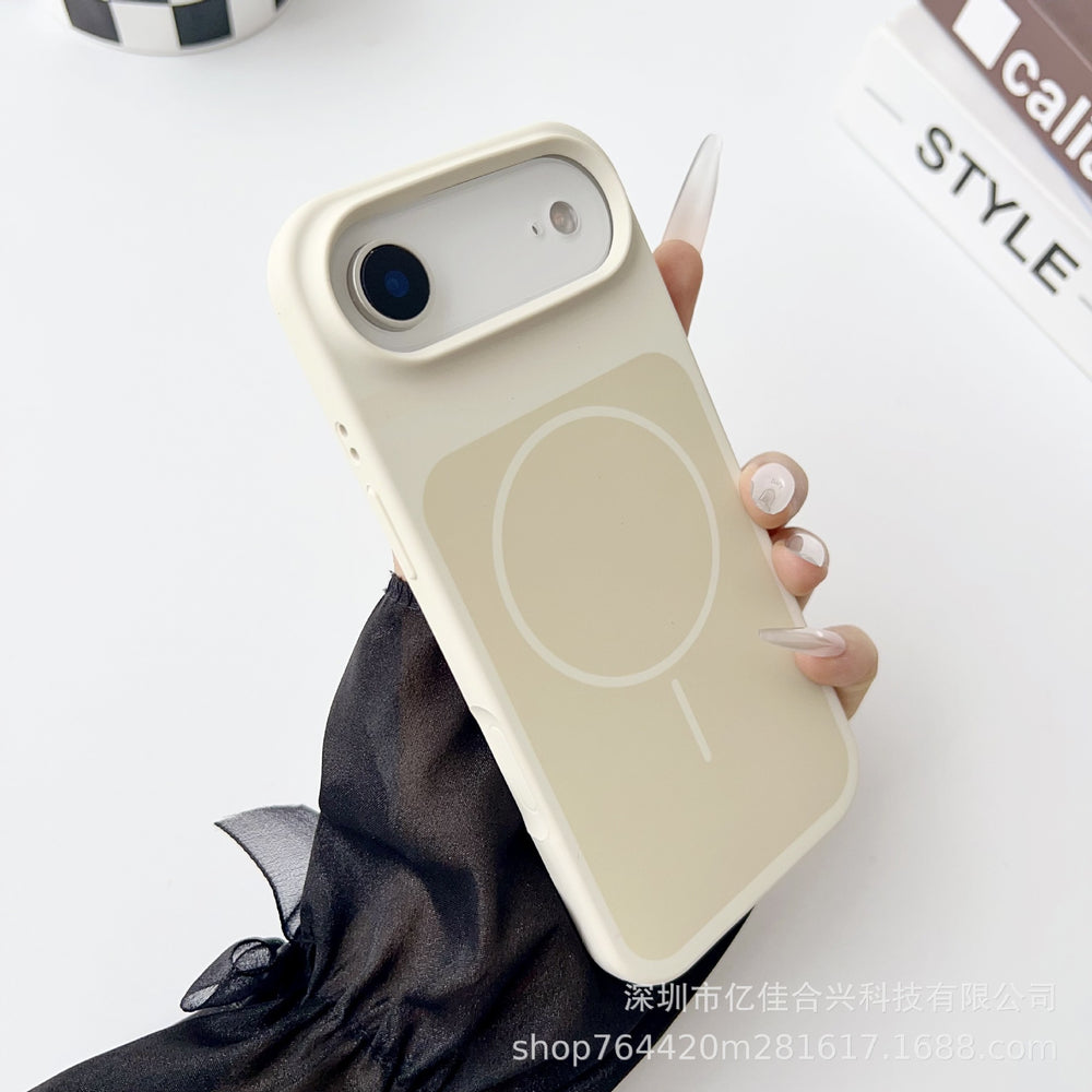 Two-color large-hole liquid magnetic suction suitable for iphone17promax mobile phone case apple 16 seconds to turn into 17 anti-fall case 13