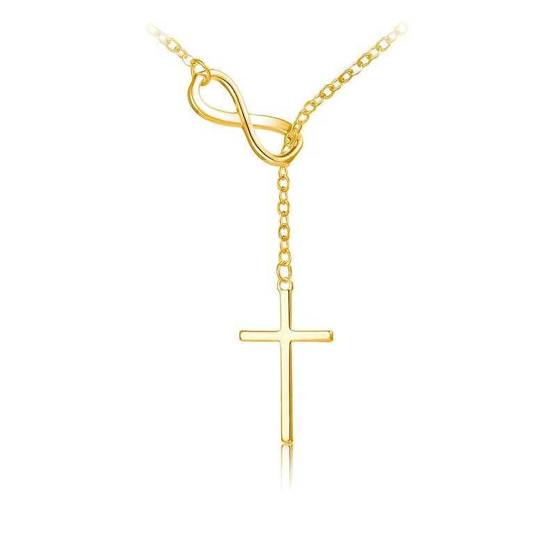 hot style casual digital 8-figure cross necklace jewelry fashion women's trendy hot clavicle chain