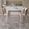 Italian light luxury slate dining table and chair combination for home small apartment casual western dining table rectangular elephant leg dining table