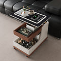 Medieval style smart movable coffee table living room for home small apartment adjustable side table sofa side cabinet trolley