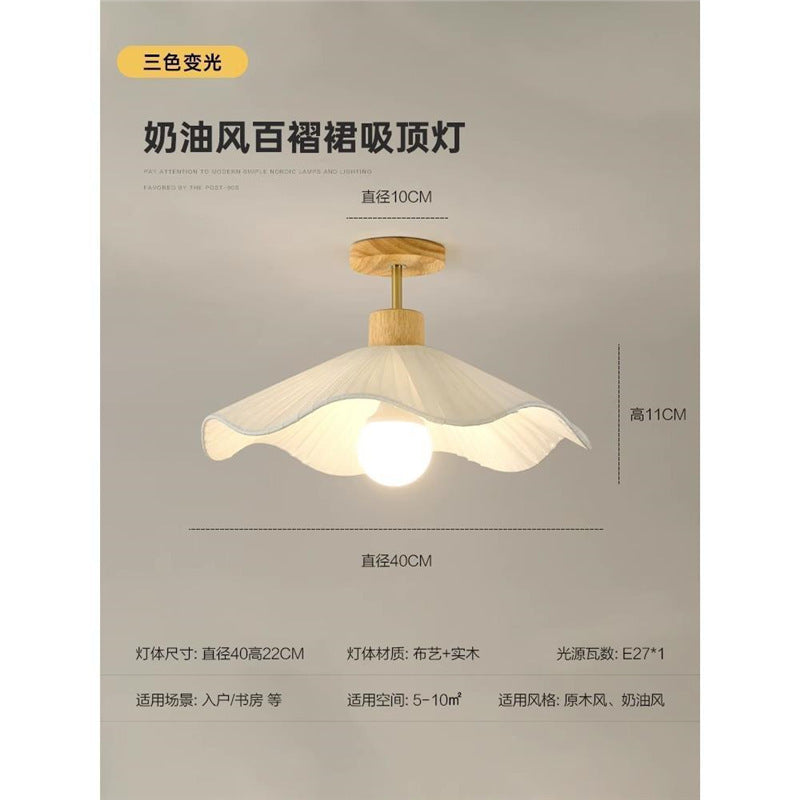 Aisle corridor lamp cream style ceiling lamp modern casual bedroom room lamp log entrance balcony lamp bedside lamp
