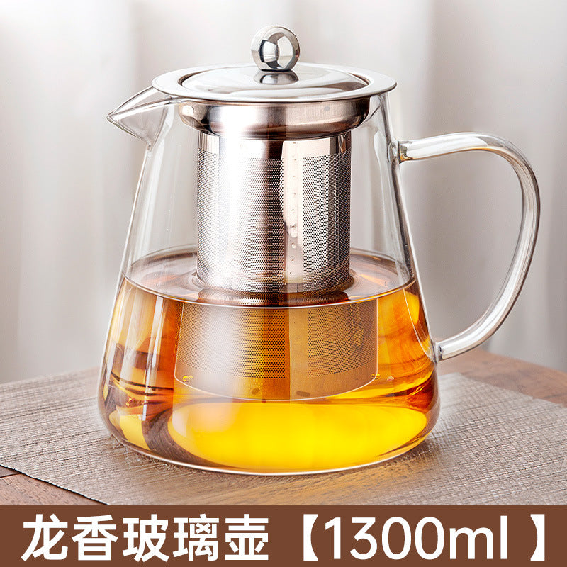 Glass teapot with filter tea water separation cup for homewater kettle fair cup tea maker high borosilicate glass