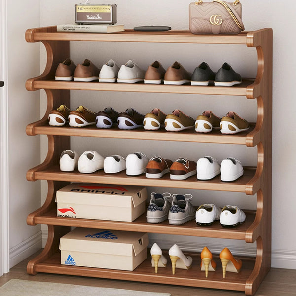 Simple shoe rack, small narrow door, household shoe cabinet, rental house, dormitory, multi-functional storage artifact, space-saving shelf