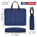 Large capacity zippered tote business briefcase - conference, meeting, document, and laptop bag - customizable with printing - office document bag