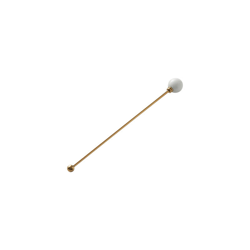 304 stainless steel tea & coffee stirring rods - multi-colored dessert picks - high-value ceramic handle milk frothing sticks - wholesale