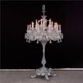 European-style light luxury living room crystal multi-head floor lamp, american modern minimalist glass elephant wedding sofa table lamp