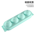 Four-sphere silicone ice cube tray with lid, round ice cube tray, silicone ice mold, round ice making box, creative ice maker
