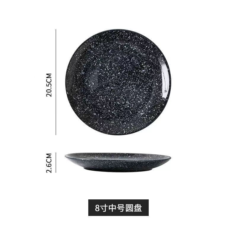 Japanese-style influencer dinner plates restaurant tableware commercial steak plates creative flat plates household dinner plates unique snack dishes