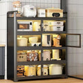 Cupboard, restaurant, kitchen cabinet, family multi-layer storage cabinet, sideboard, aluminum alloy storage rack, rental house stove