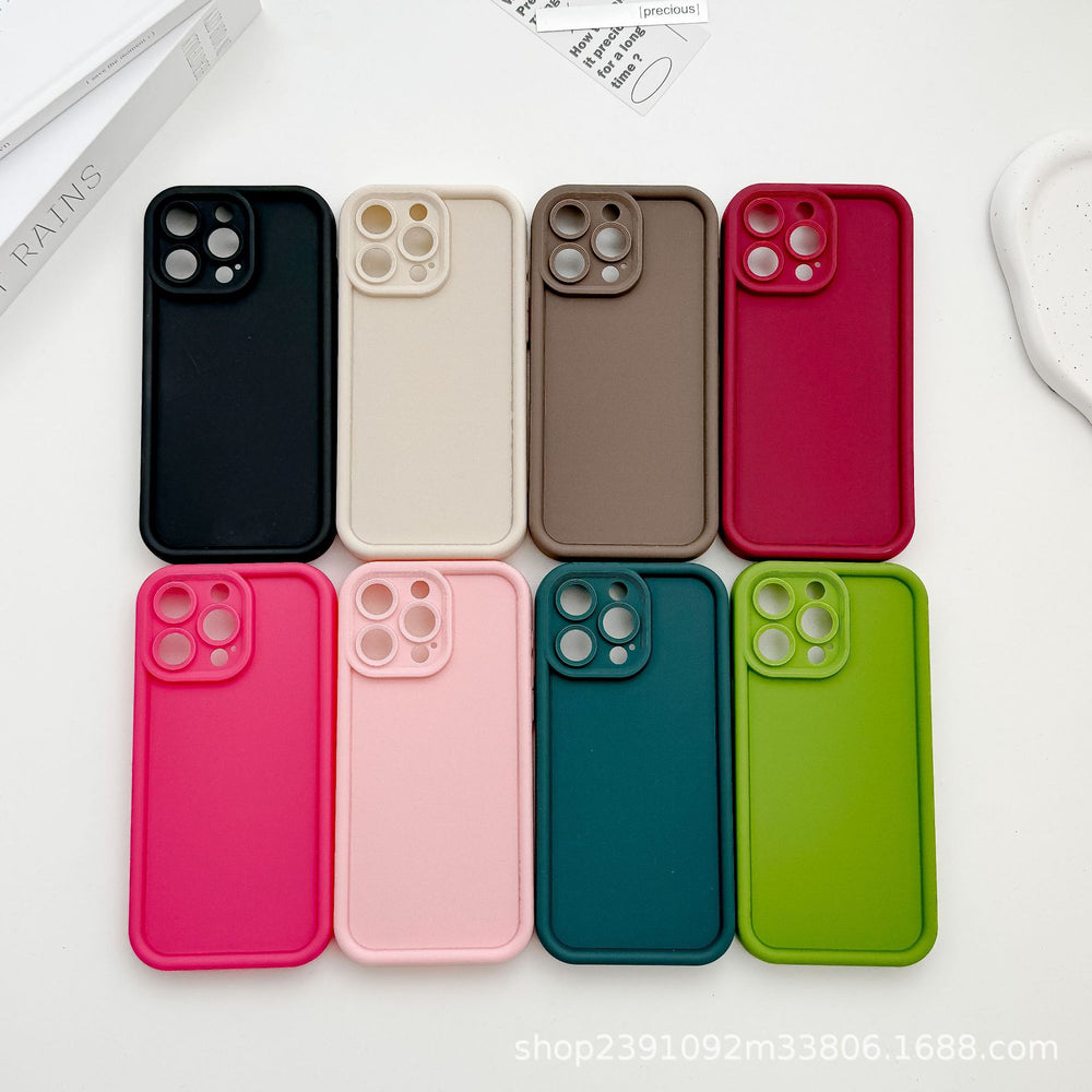 Suitable for oppoa58 emery mobile phone case a57 pure color reno12 fine hole real sky eye ladder protective cover