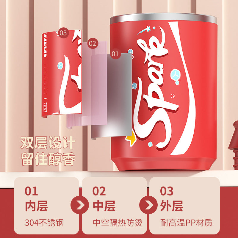 304 stainless steel popular outdoor portable cup student creative good-looking can coke cup coffee cup