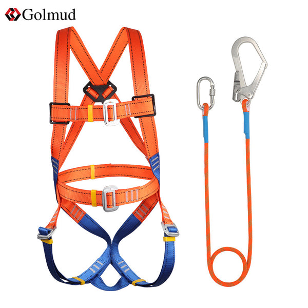 Seat belt High altitude outdoor anti-fall electrician work Full body five-point safety belt Wear rope GM858