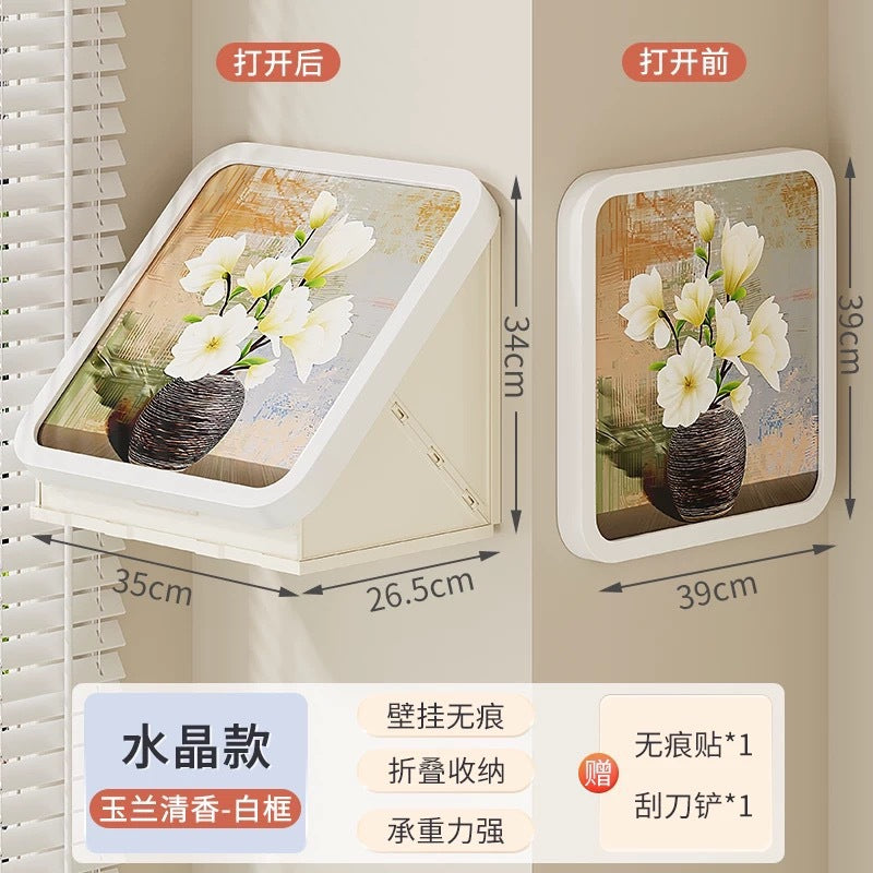 Bathroom mural clothes folding storage box toilet storage rack punch-free bathroom bathroom storage cabinet