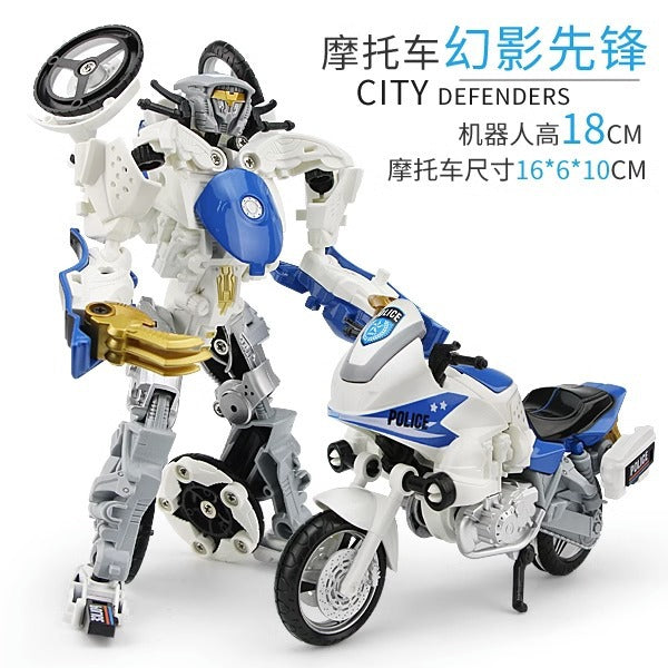 Transforming robot toy for boys, children's educational assembly car model, king kong mech suit, ages 1-3-6