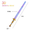 Amazon's new cross-border 3d printing creative decompression telescopic lumic sword cos witcher role-playing knife toy model