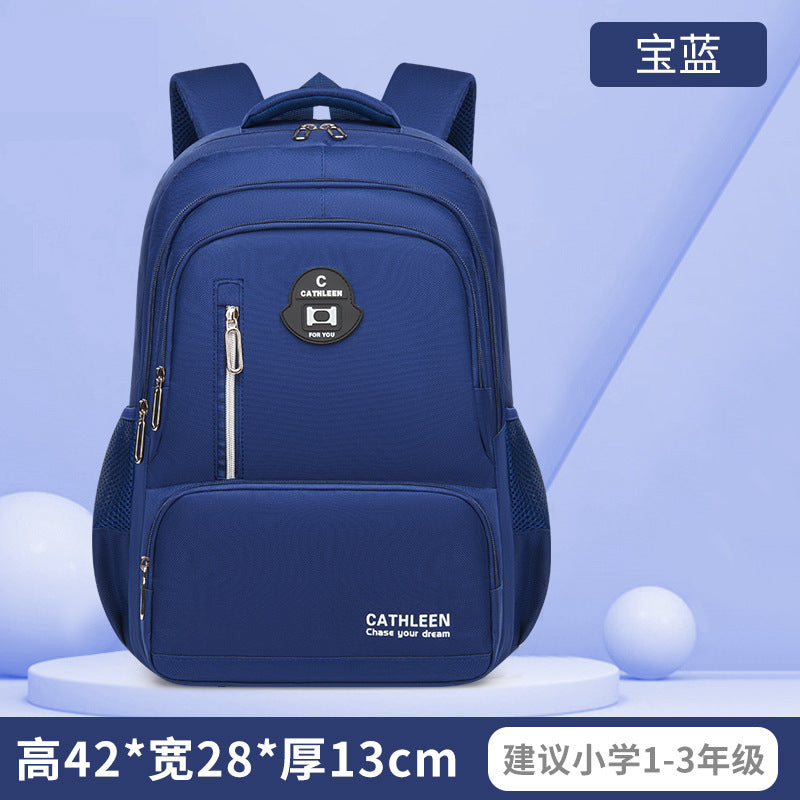 New school bags for primary and secondary school students, boys and girls, junior high school students, large-capacity backpacks, men's burden reduction, good things for school season