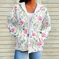 hot-selling plus-size women's zip-up hoodie, new casual long-sleeve hooded sweatshirt jacket, dropshipping available
