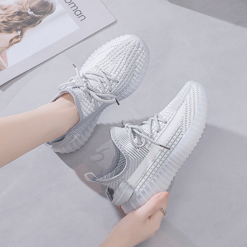 Soft and lightweight coconut shoes for women, breathable and odor-resistant mesh sneakers for summer, versatile for students, work, running, and casual sports
