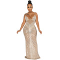 X5618   fashion new hot diamond sexy suspender chest wrap mesh see-through long skirt dress