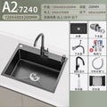 Nojo sink large single slot double slot modified single slot thickened sus304 stainless steel kitchen sink on the table middle and lower