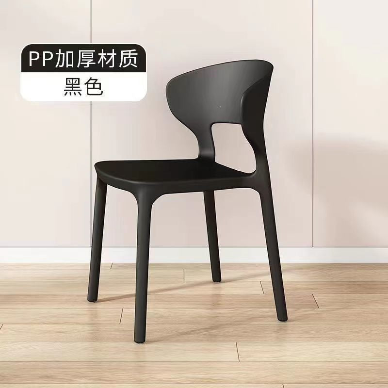 For home chair modern casual dining table and chair thickened plastic horn chair nato casual milk tea back chair negotiation chair