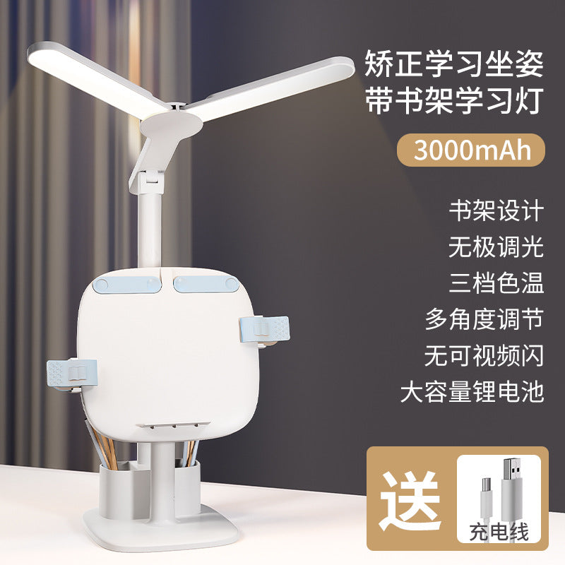 Desk lamp - eye protection, perfect for studying, bedroom bedside, back-to-school essentials, student dormitory must-have, homework folding lamp