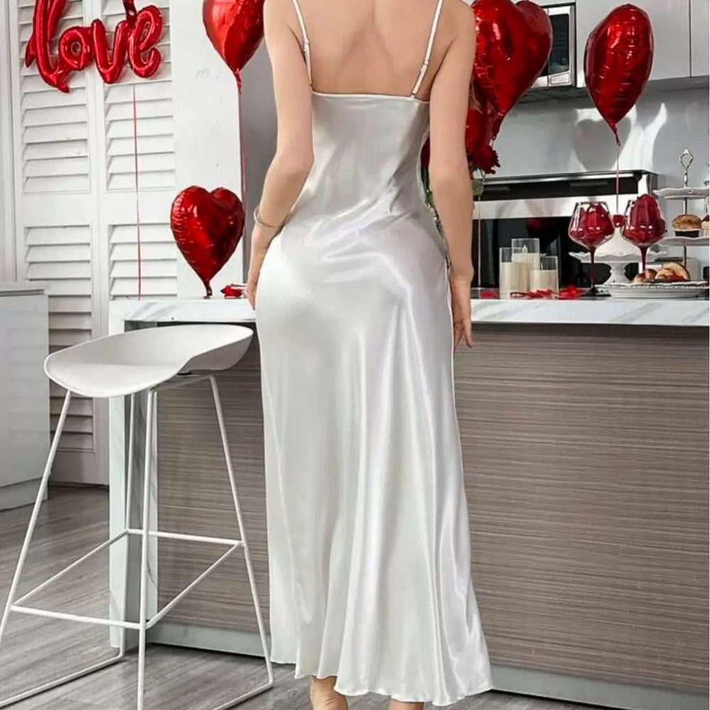 hot-selling sexy pajamas backless cross straps laceelegancelong suspender nightgown women's home clothes